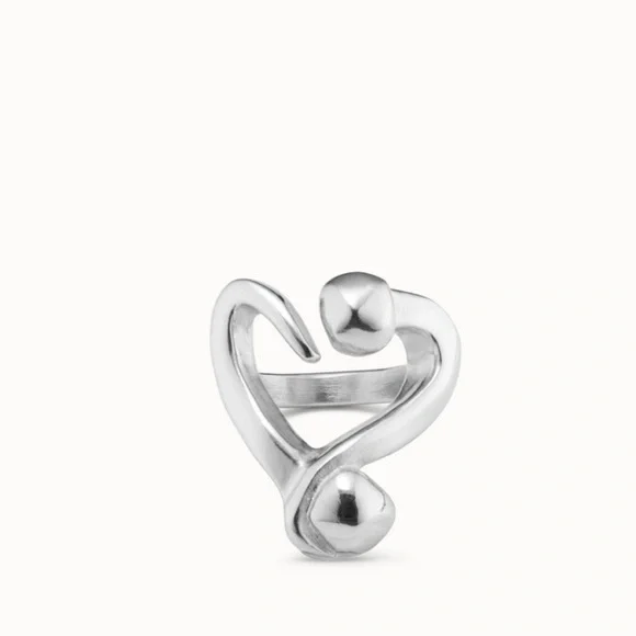 *Uno de 50 open nailed heart ring - Picture 4 of 7